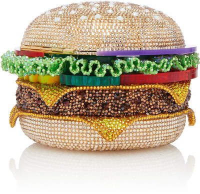 Cheeseburger Crystal Embellished Clutch